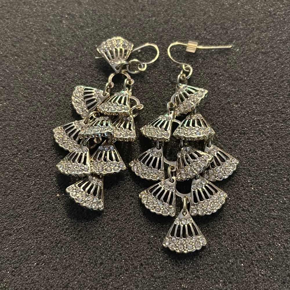 WHBM Gold Pave Chandelier Earring